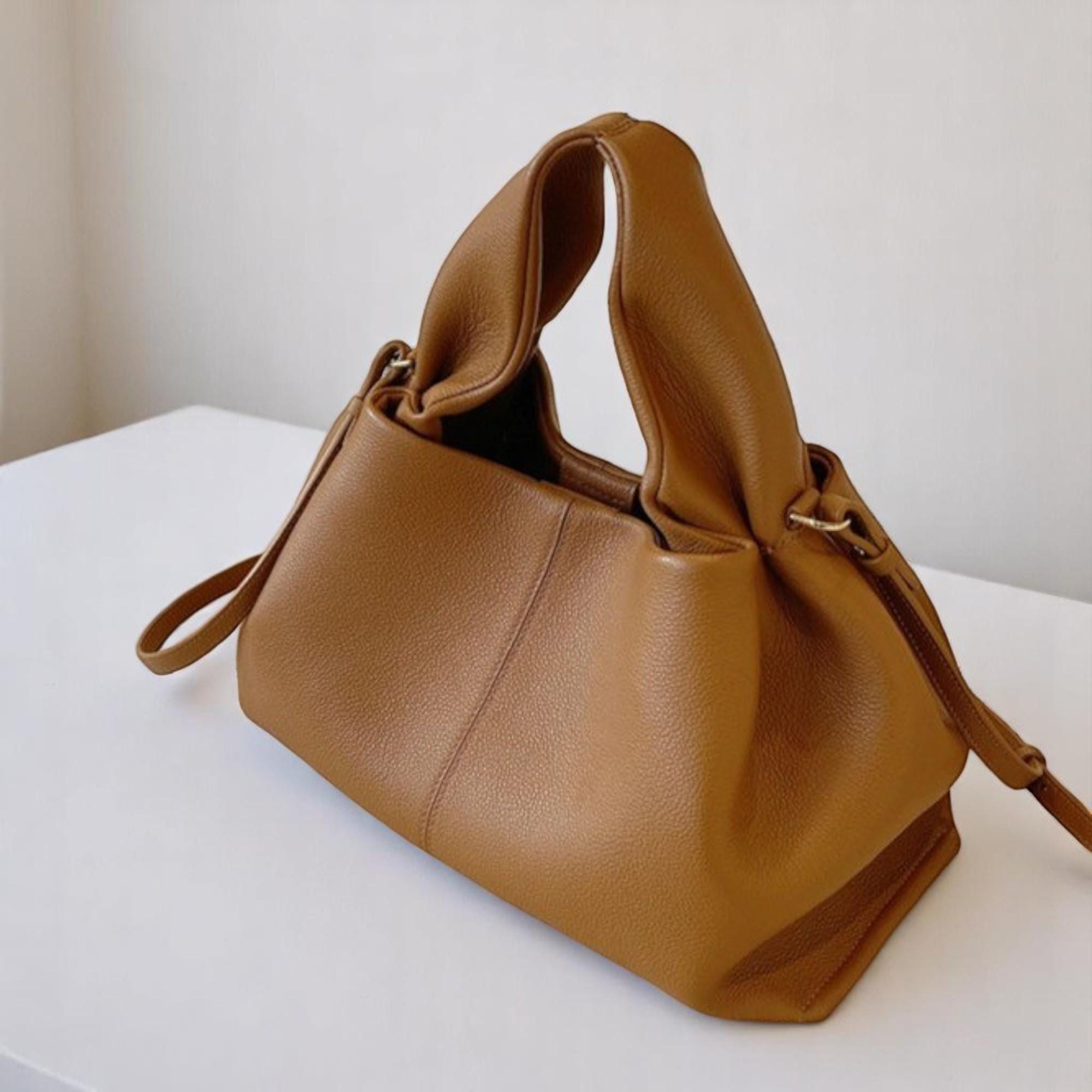 Leather Handbag Polene Number Six Belt Bag Polene