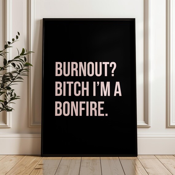 ADHD Poster – AuDHD Humour Print – Minimalist Quote Wall Art for Neurodivergent Homes