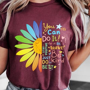 Floral Rainbow PNG, Positive affirmations, Motivational Png, Digital Design Download, Trendy Sunflower PNG, Bestselling Sunflower PNG