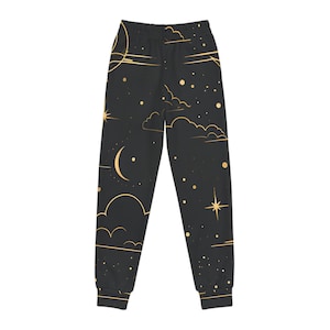 Pantalones deportivos Cosmic Youth: diseño de noche estrellada de ensueño, ideales para observar las estrellas, ropa informal acogedora, regalos para niños, pantalones de estar por casa