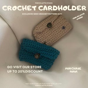 Crochet Cardholder Pattern PDF – Easy Beginner Wallet Pattern – Digital Download – Minimalist Crochet Card Case Tutorial