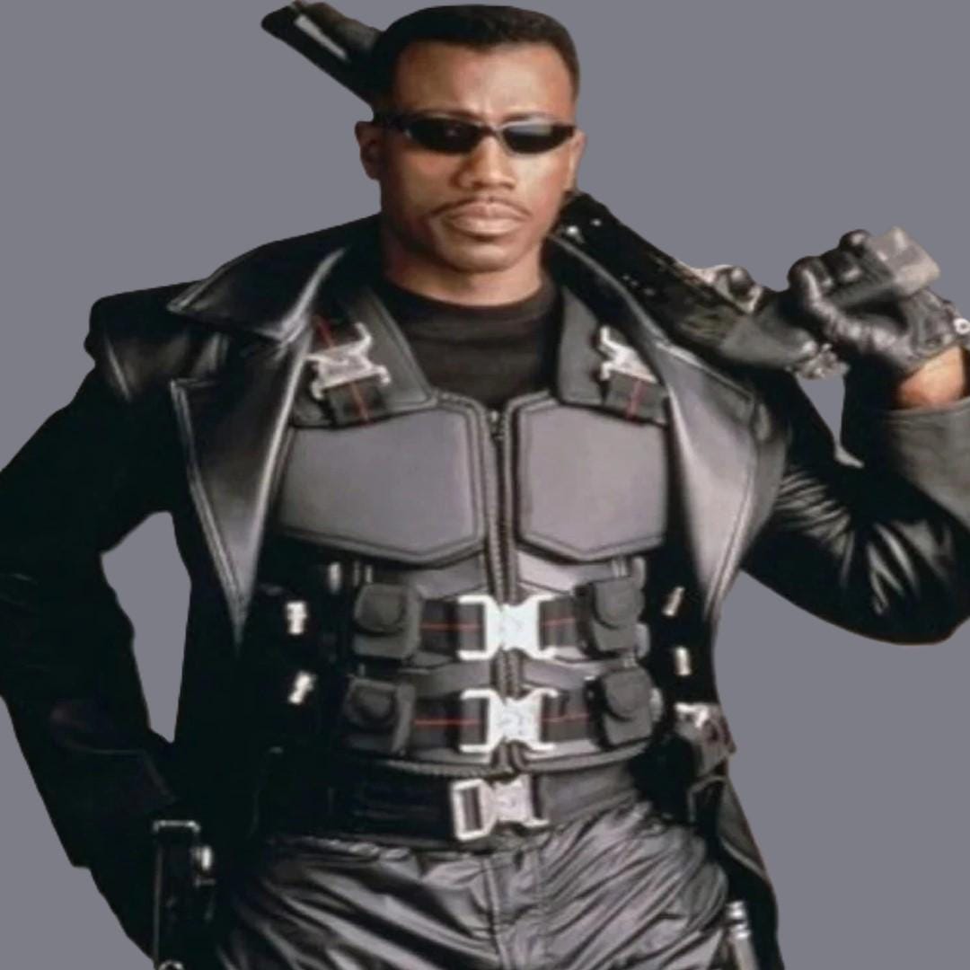 Handmade Blade Wesley Snipes Cosplay, Blade Vest Leather Costume or ...