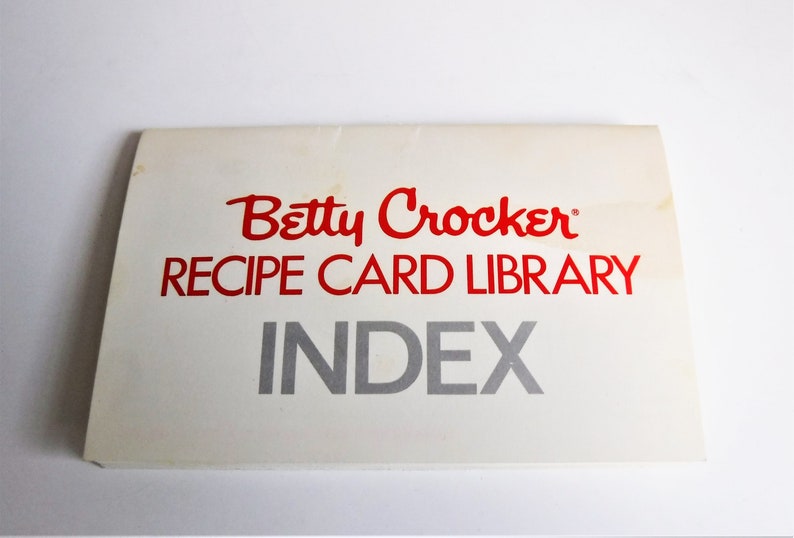 Vintage Betty Crocker Recipe Card Library Index Booklet 1971 image 0