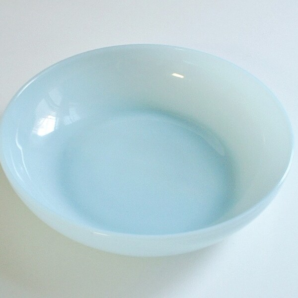 Fire King Bowl Turquoise Blue 6 1/2 Inches Soup Bowl Mid Century Vintage