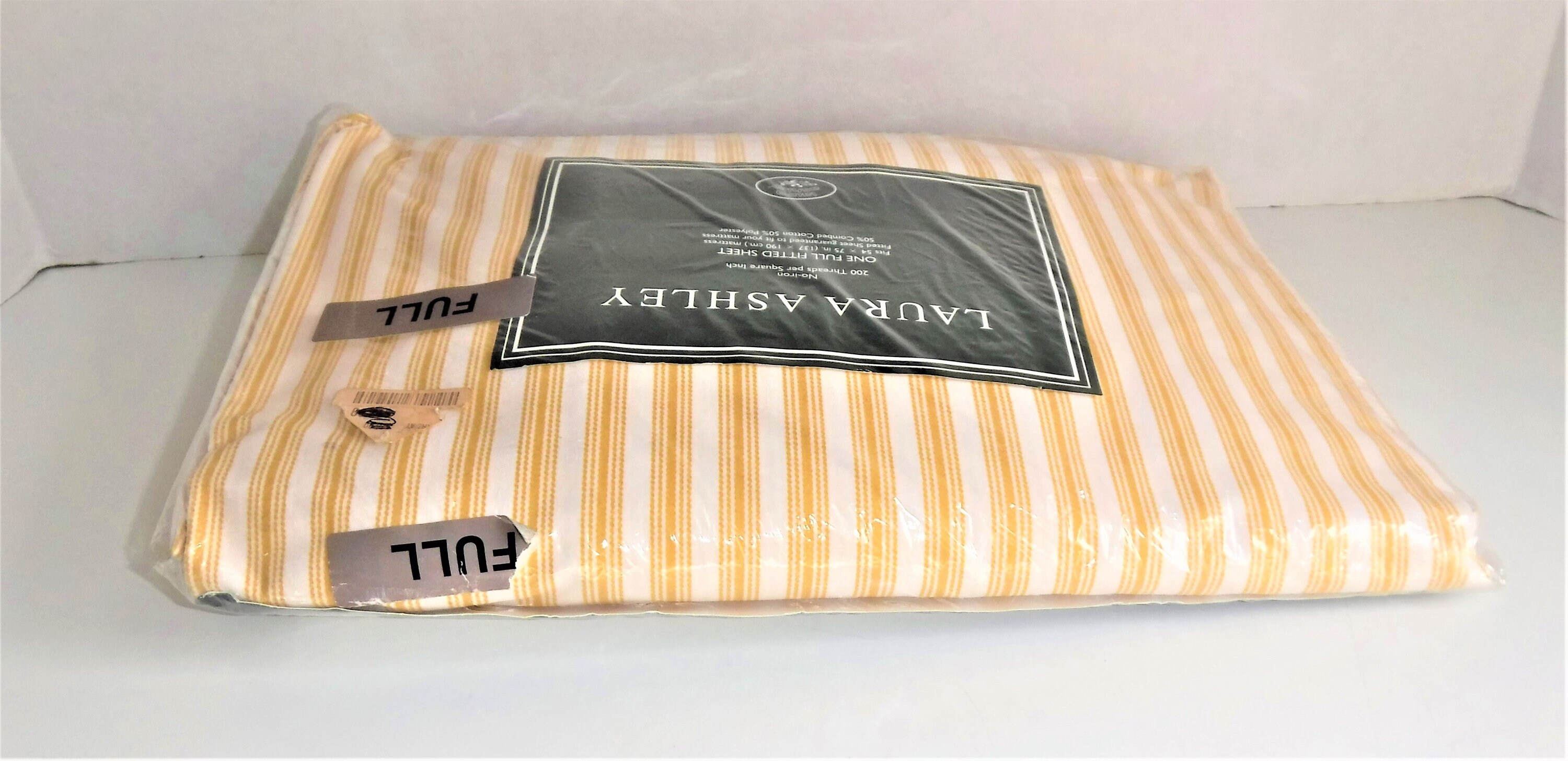 Laura Ashley Floral Gingham Full Fitted Sheet Yellow Stripes Etsy