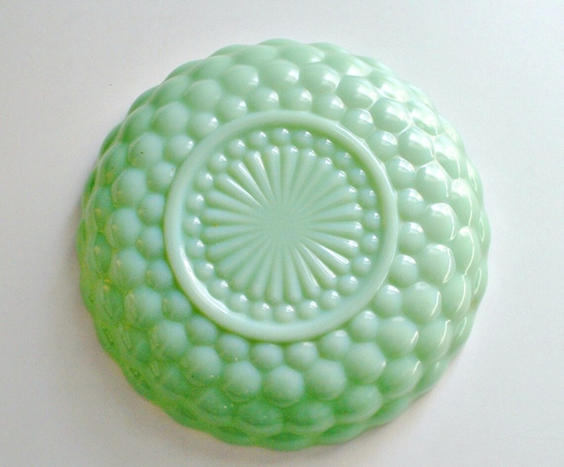 Vintage Jadeite Fire King Bubble Bowl Jadite Etsy