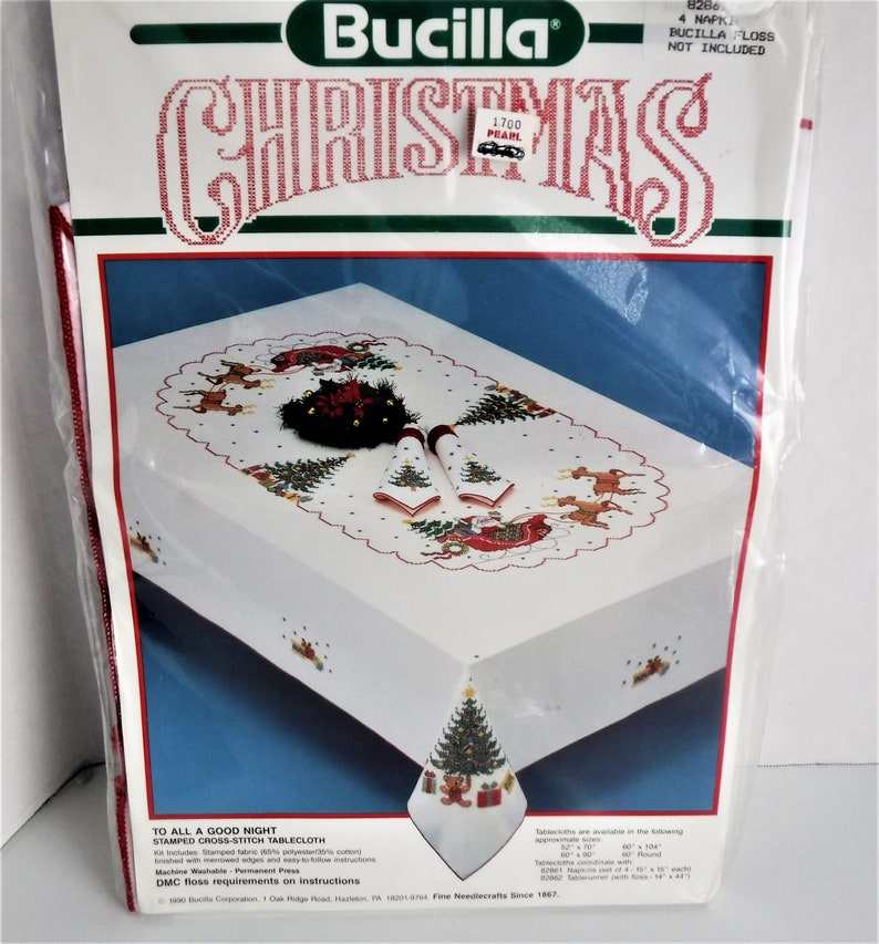 Bucilla Napkins Christmas  Kit To All A Good Night image 0