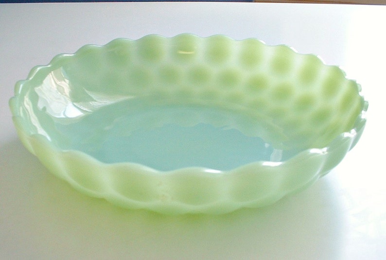 Vintage Jadeite Fire King Bubble Bowl Jadite Etsy