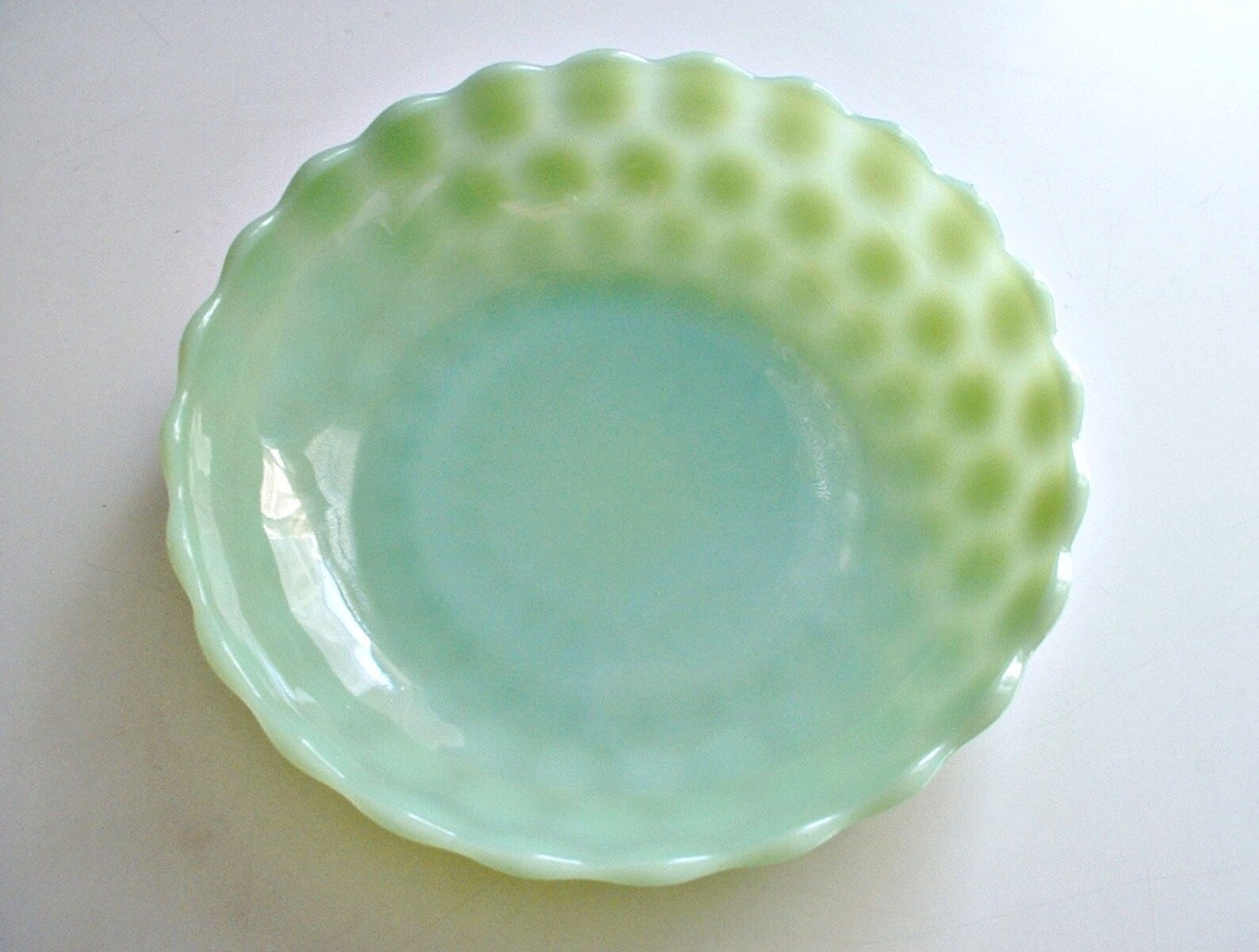 Vintage Jadeite Fire King Bubble Bowl Jadite Etsy