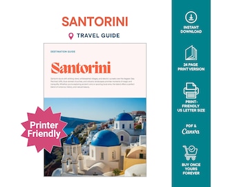 Guide de voyage de Santorin | Agenda de vacances des îles grecques (PDF imprimable)