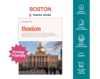 Boston Travel Guide | Printable City Trip Planner (PDF Download)
