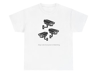 AI Surveillance Unisex Heavy Cotton Tee, Casual Graphic T-Shirt, Tech Humor Shirt, Gift for Tech Lovers, Everyday Wear