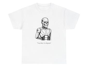 AI Trust Unisex Heavy Cotton Tee, Casual Graphic T-Shirt, Tech Humor Shirt, Gift for Tech Lovers, Everyday Wear