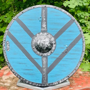 Lagertha Wooden Viking Shield ~ Norse Warrior Shield, Home Office Wall Hanging, Authentic Battleward Vikings Shield ~Best Gift For Halloween
