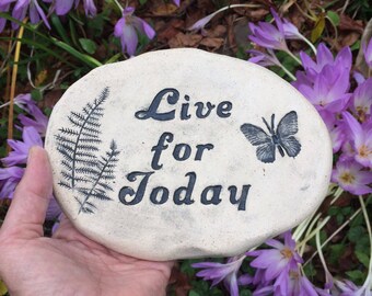 Garden Stones with Quotes and Sayings by Poemstones on Etsy