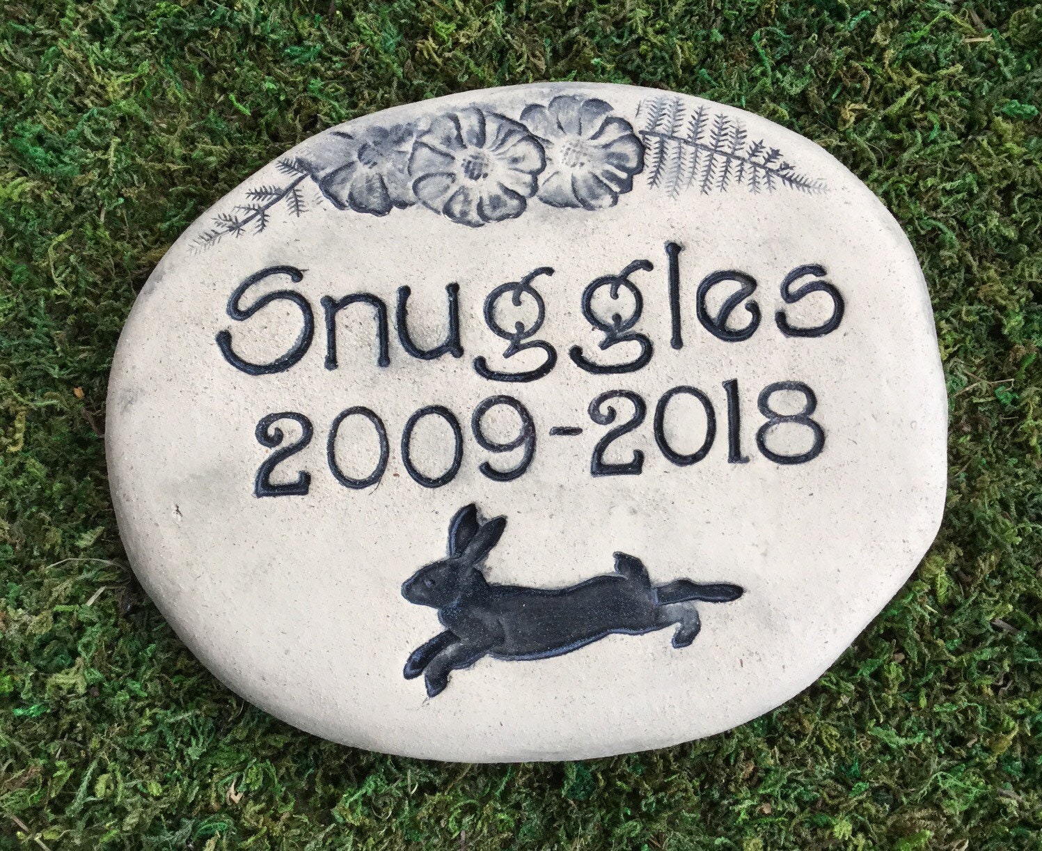 6x8 Rabbit Memorial Stone Solid brick grave marker for grave Etsy