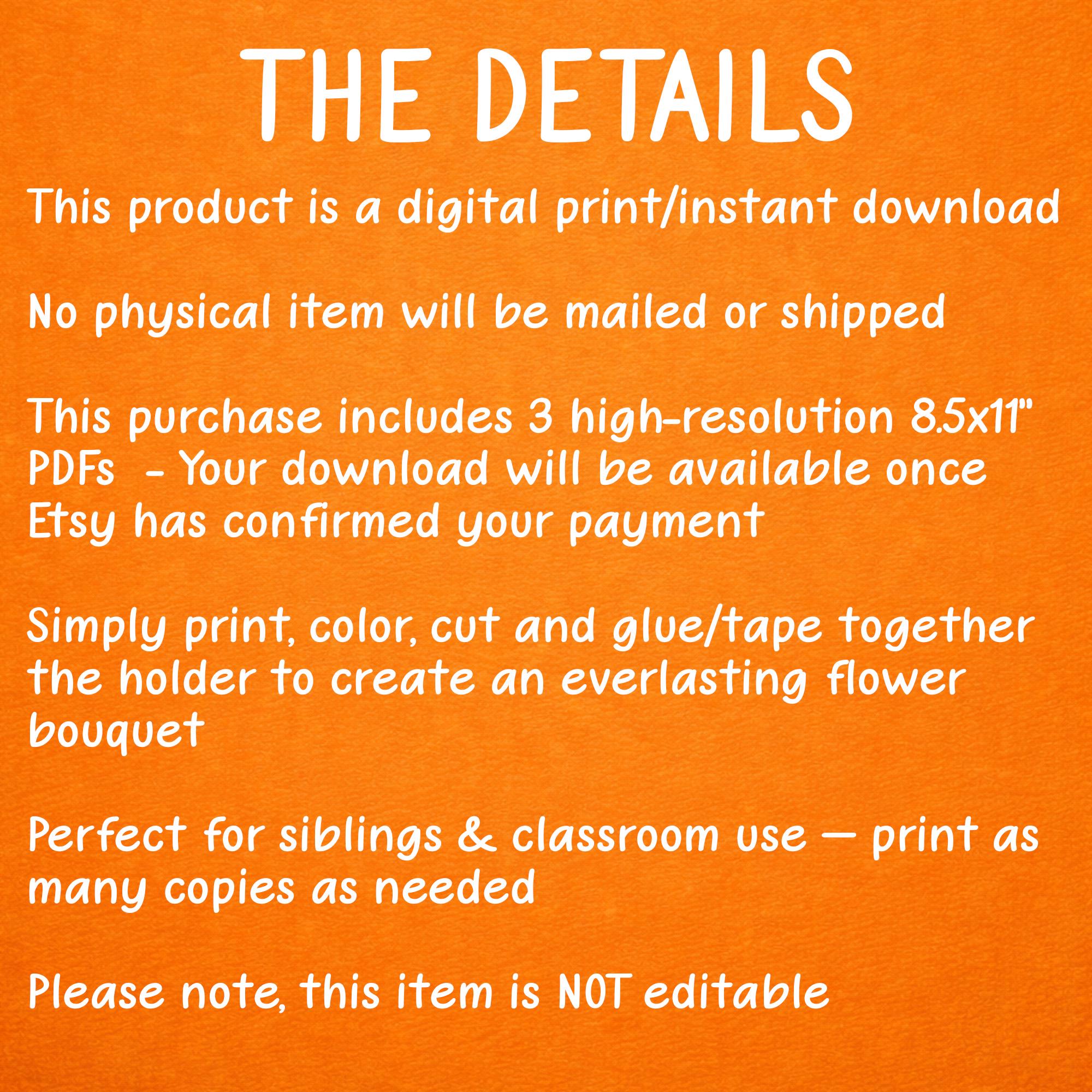 Paper Flower Bouquet, Mothers Day Card Coloring Pages (digital Download ...