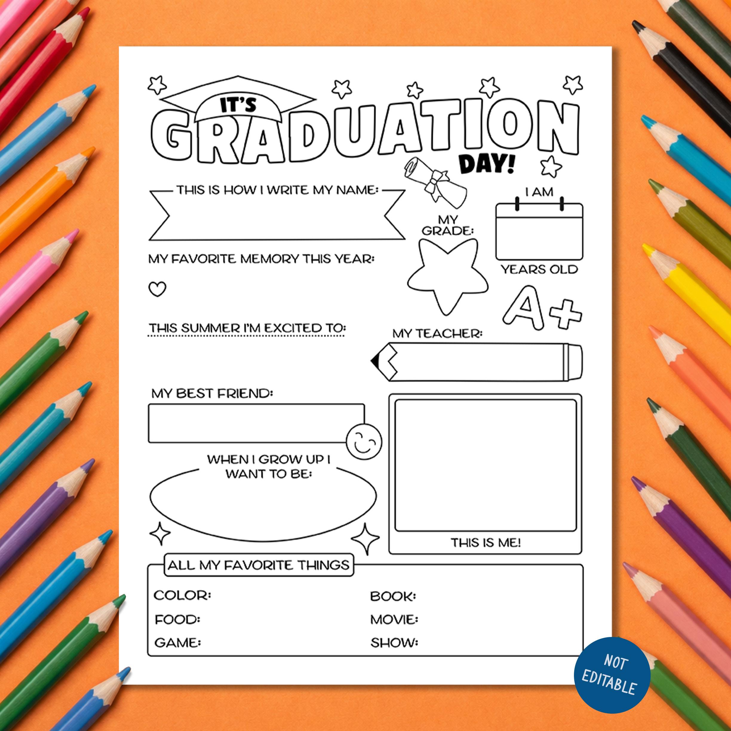 Graduation Worksheets.pdf Preschool Graduation Printable, Kindergarten Graduation Worksheets ...
