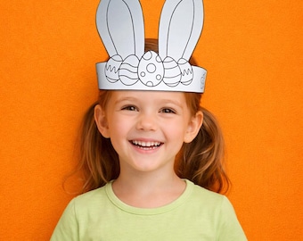 Bunny Ears Easter Printable, Paper Crown Easter Craft (Digital Download)