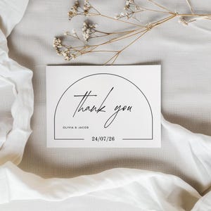 Schwarz weiße klassische Hochzeit Dankeskarten, elegantes monochromes Briefpapier, benutzerdefinierte Grußkarten, personalisierte Braut dankeskarten - nächstes Kapitel