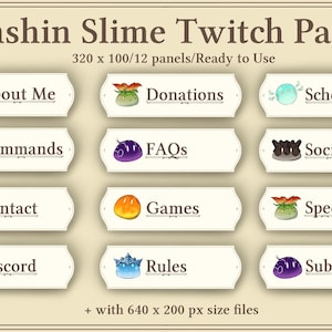Genshin slime twitch panels