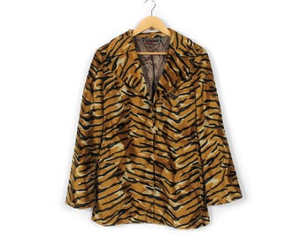 Miss Sixty Leopard Print Faux Fur Coat - 90s Italian Style