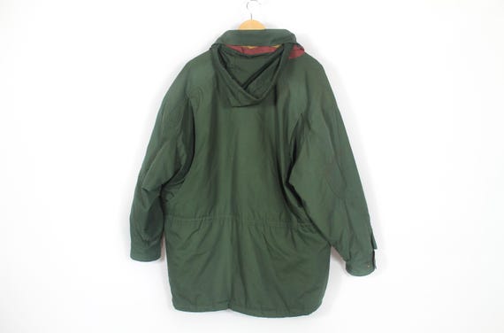 Vintage Baracuta Mens Green Padded Jacket Parka Coat Full Zip Size