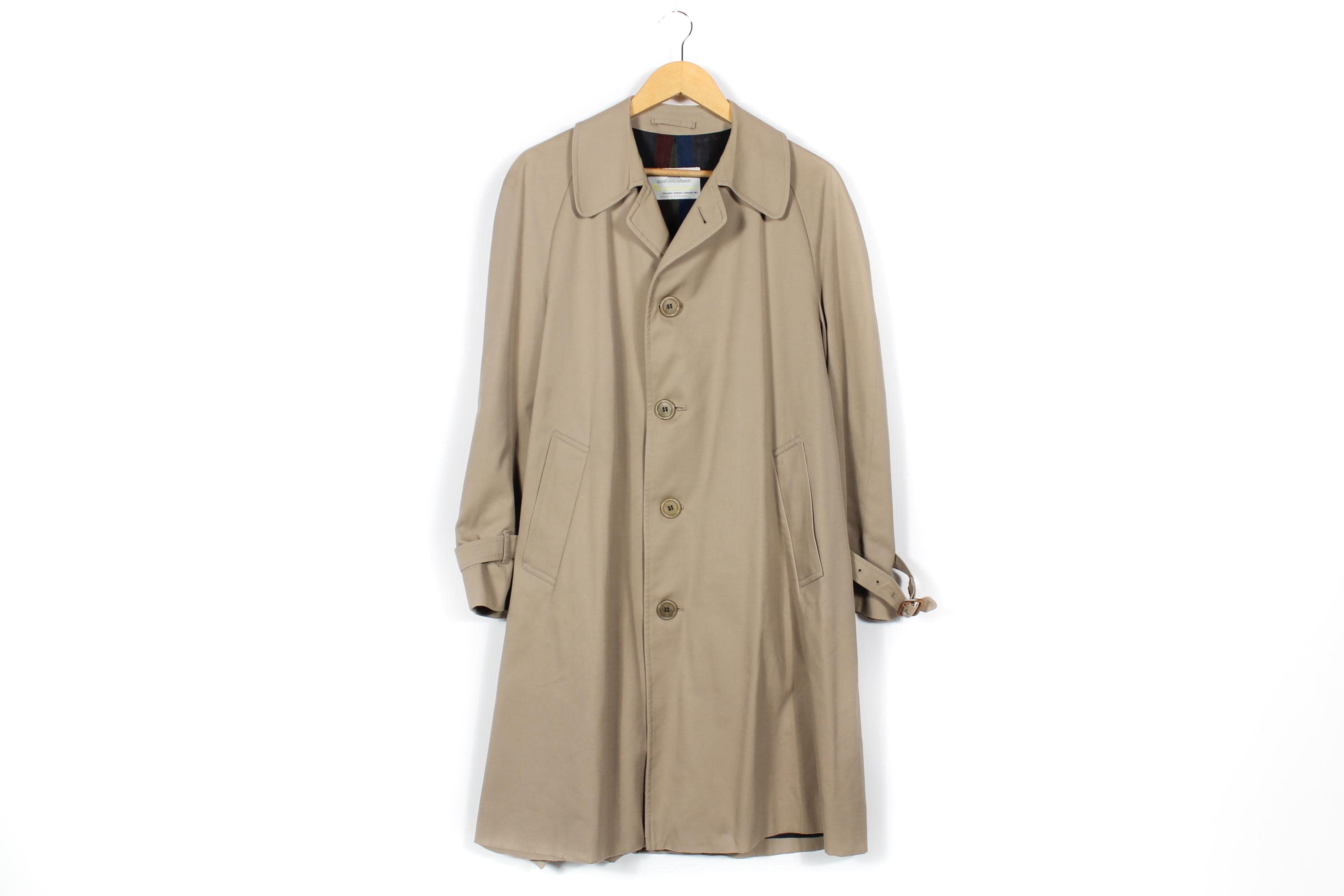 ジャケット・アウター 80s Aquascutum Single Trench Coat ジャケット・アウター 80s Aquascutum Single Trench Coat 80s Trench