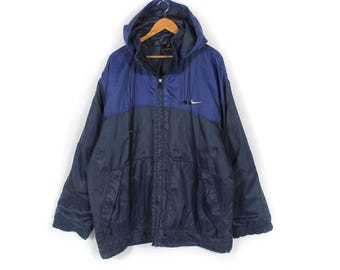 Vintage Nike Reversible Nylon Fleece Jacket - Etsy