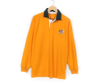 Vintage Australia Retro Jersey Rugby Union Size M Orange 90s