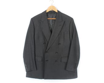 Roderick Charles Bespoke Wool Double Breasted Blazer Mens Size 50
