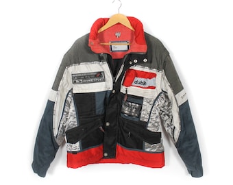 Vintage Dubin Racing Motorcycles Jacket Mens Ski  Multi-pocket Size M 90s RARE