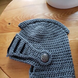 Knight's Helmets Crocheted for Baby to Adult image 4