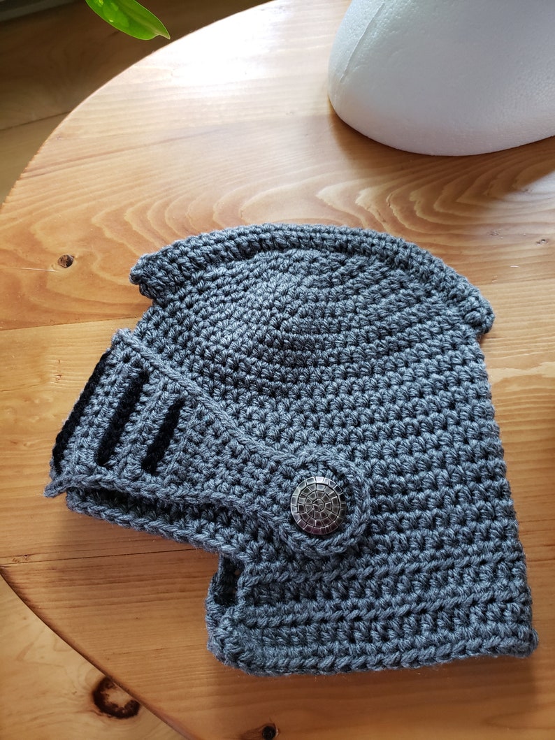 Knight's Helmets Crocheted for Baby to Adult image 4