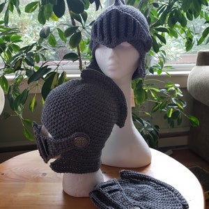 Knight's Helmets Crocheted for Baby to Adult image 7