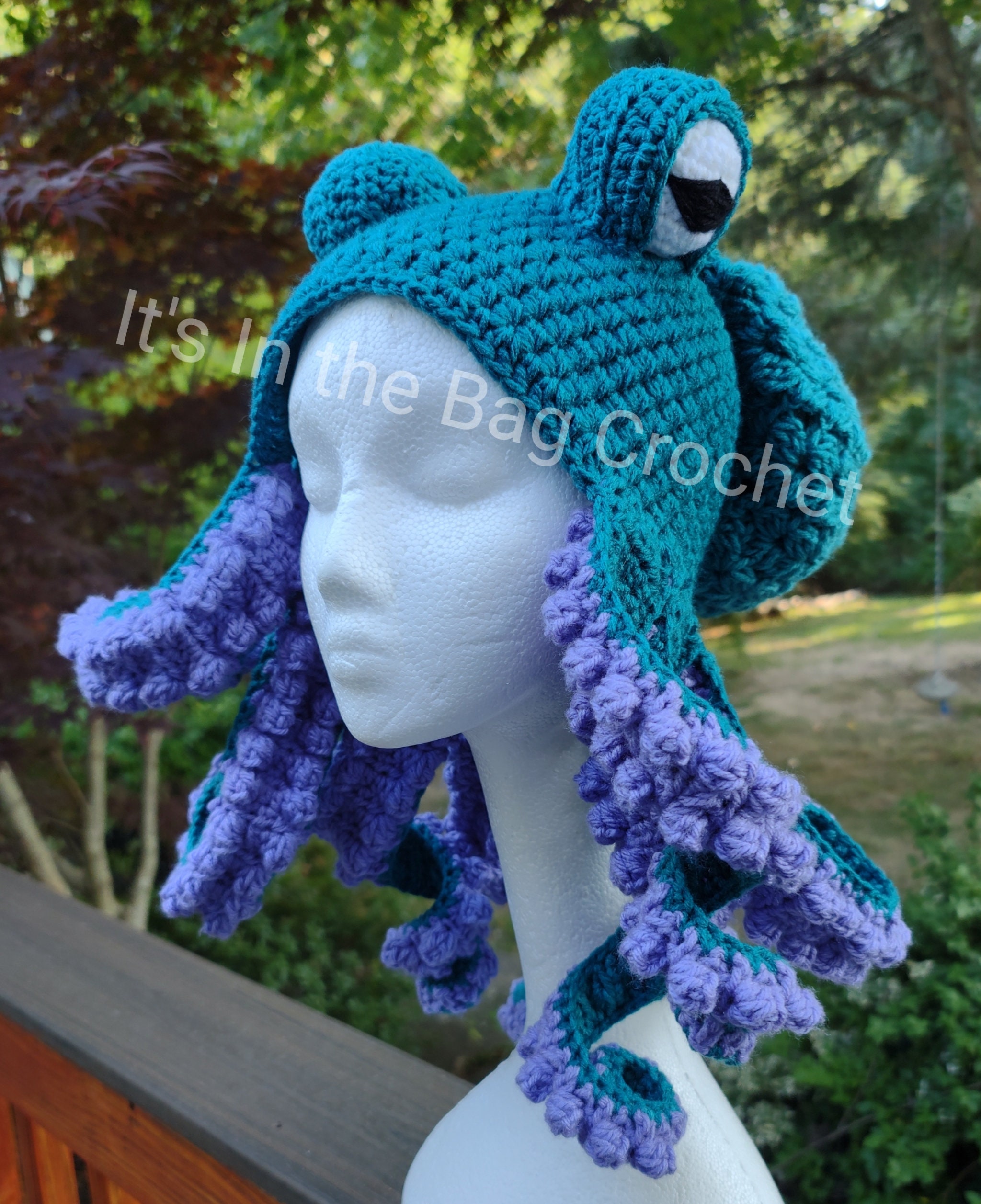 Twisted Kraken Octopus Hat Crochet Seattle Kraken Hat Navy 