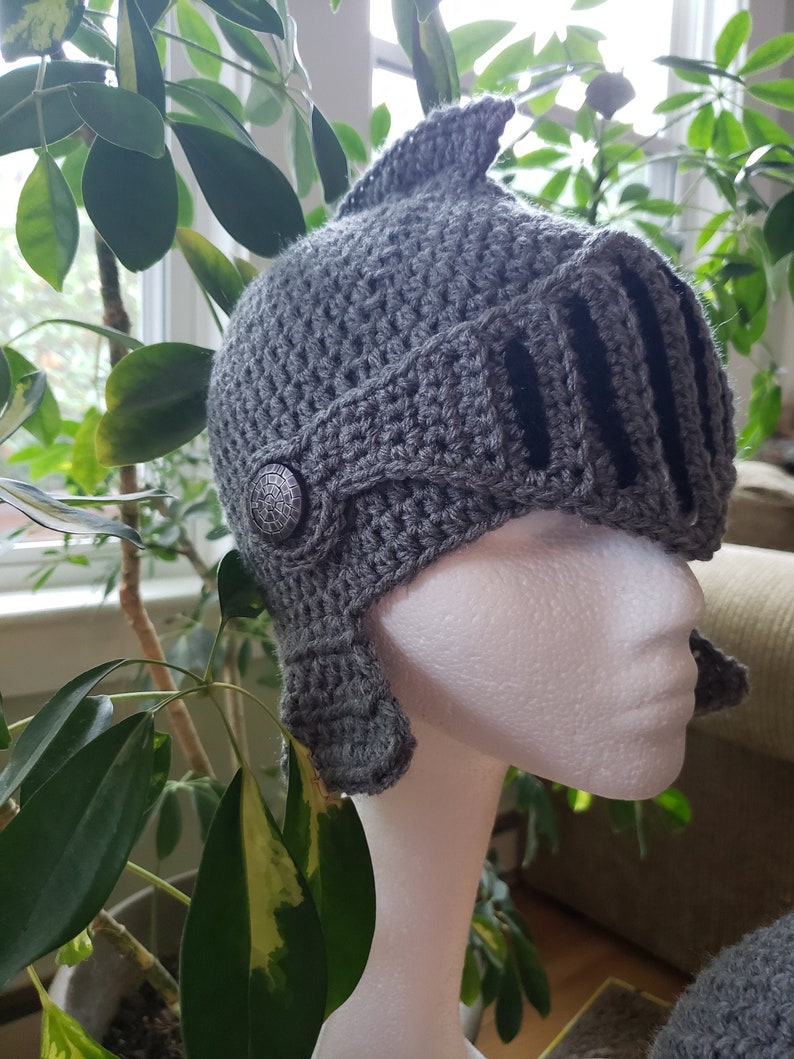 Knight's Helmets Crocheted for Baby to Adult image 1