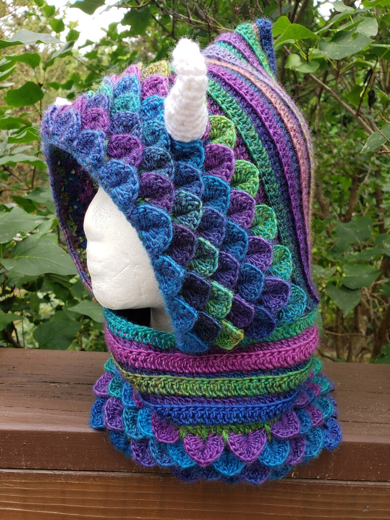 Dragon Scale Hoodie With Horns Etsy