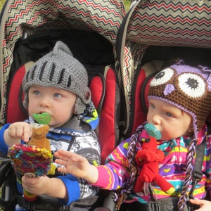 Knight's Helmets Crocheted for Baby to Adult image 8