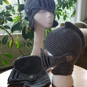 Knight's Helmets Crocheted for Baby to Adult image 6