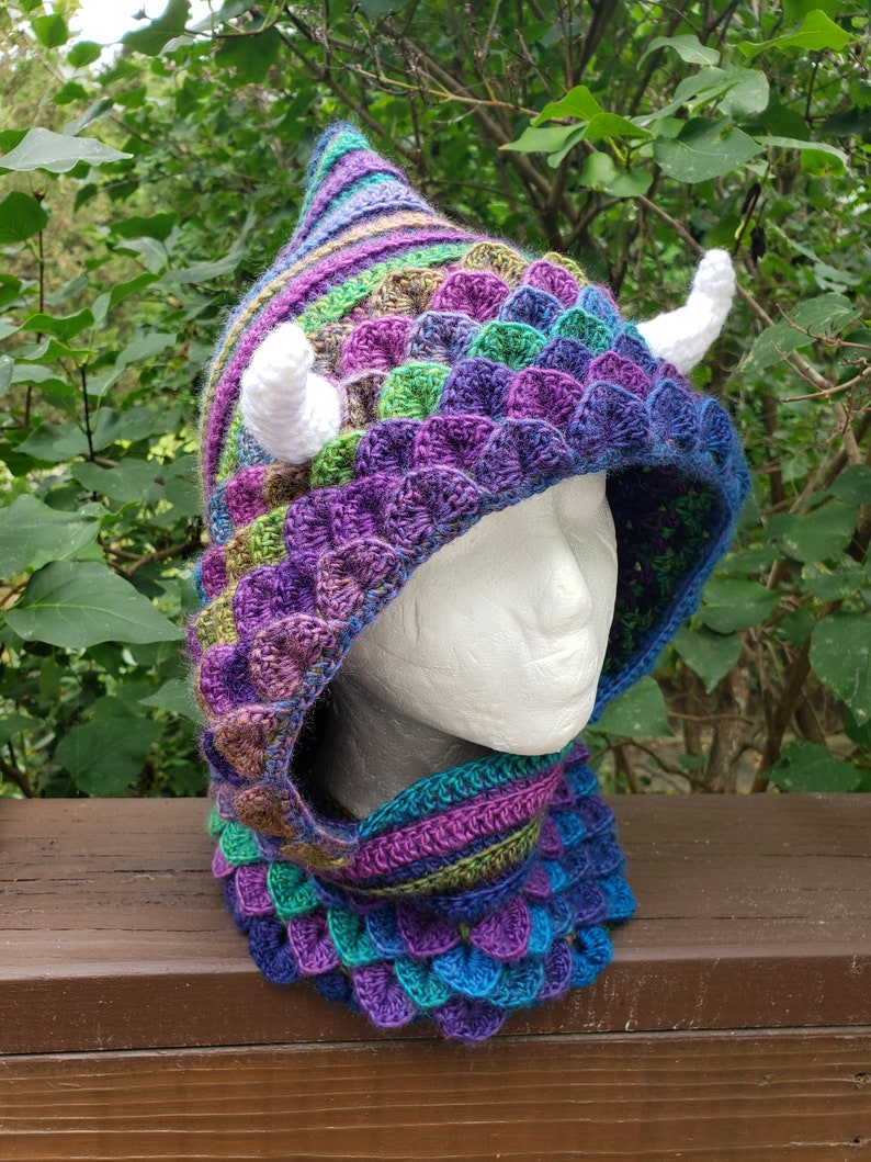 Dragon Scale Hoodie With Horns Etsy