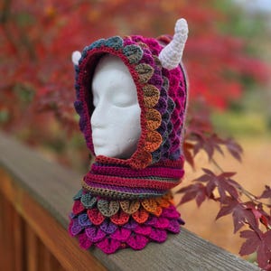 Crocodile Stitch Hooded Cowl/Dragon Scale Hoodie image 11
