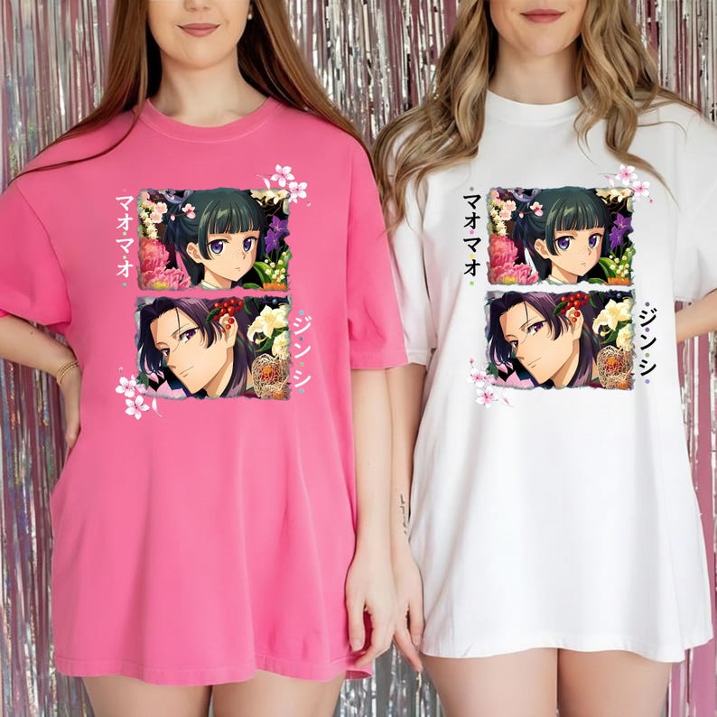 Camiseta de Maomao y Jinshi de Apothecary Diaries, camiseta de manga anime imagen 4