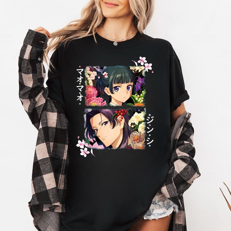 Camiseta de Maomao y Jinshi de Apothecary Diaries, camiseta de manga anime imagen 1