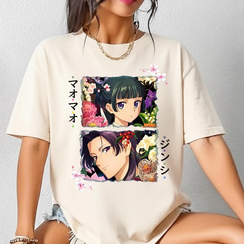 Camiseta de Maomao y Jinshi de Apothecary Diaries, camiseta de manga anime imagen 9