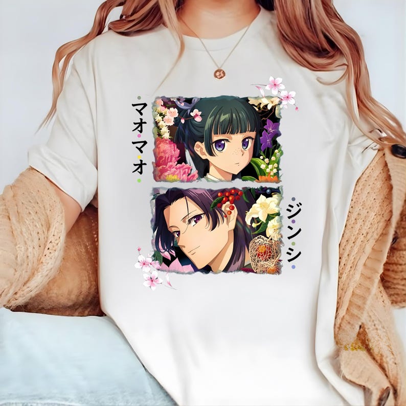 Camiseta de Maomao y Jinshi de Apothecary Diaries, camiseta de manga anime imagen 6