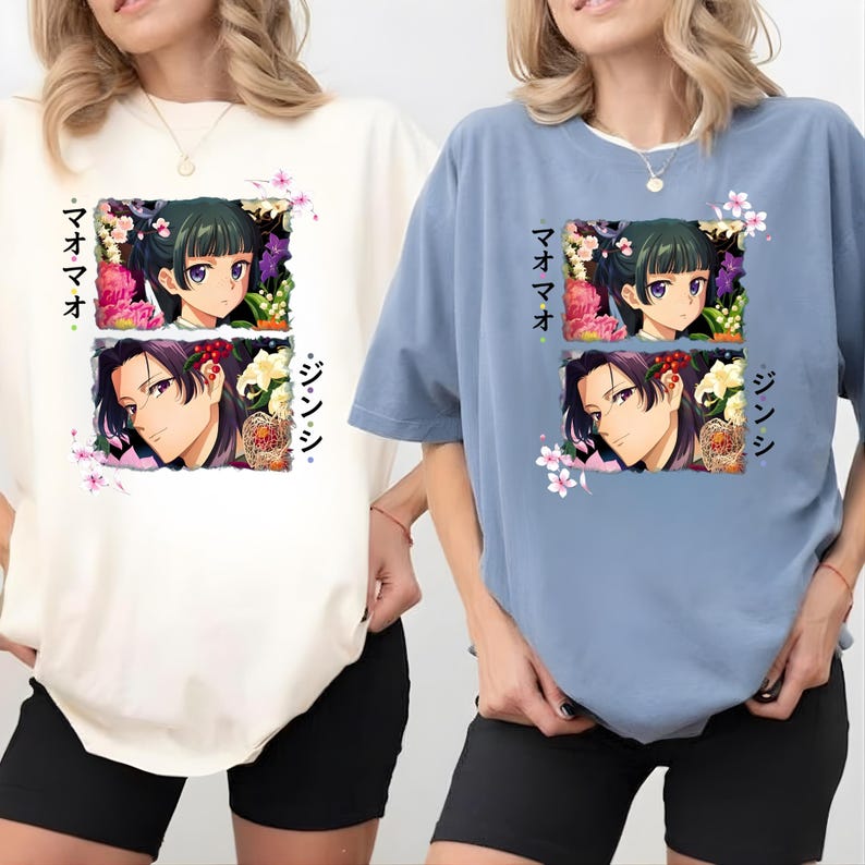 Camiseta de Maomao y Jinshi de Apothecary Diaries, camiseta de manga anime imagen 8