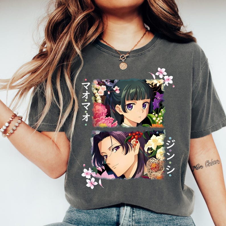 Camiseta de Maomao y Jinshi de Apothecary Diaries, camiseta de manga anime imagen 13
