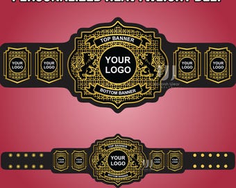 Personalized Championship Belt - Custom Fantasy Sports Award - Real Leather Trophy Belt - Adults and Kids