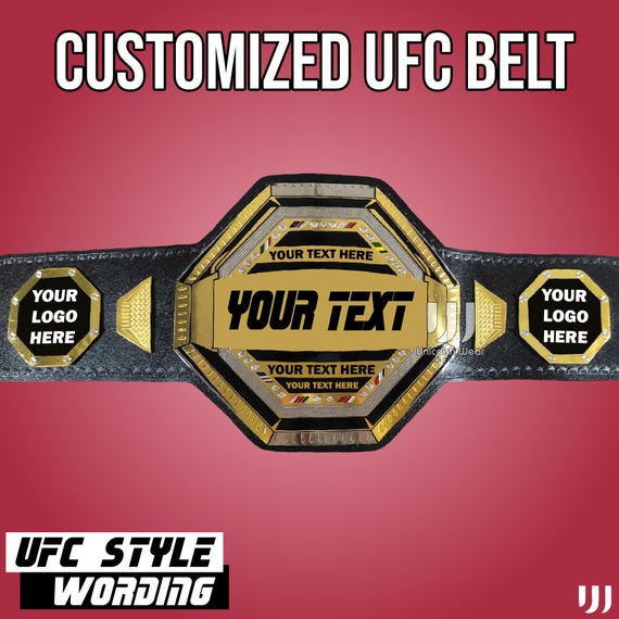 Custom UFC Legacy MMA Championship Belt – Personalized Fighting Title Trophy for Adults & Kids